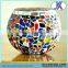 Unique design mosaic glass decorative tealight candlestick