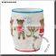 decal ceramic colorful wastebasket