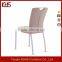 quality assurance leather covered metal base top grade chrome dining chair