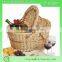 Wicker divided family picnic basket natural wicker material