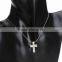 2015 fashion 18k gold cross necklace designs in 3 grams
