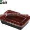 600ml red black color rectangular disposable bento box /plastic lunch box/take away fast food box /fast food container