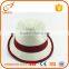 Hot sale fall fedora hats short brim fedora straw hat with cotton ribbon                        
                                                                                Supplier's Choice
