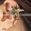 Anti allergy alloy electroplate personalized punk black snake fashion earrings 2015