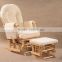 Hot sale Glider Chair and stool-beige