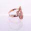 New Design Sale Top Rose Gold Plated Flower Crystal Rings for Women//