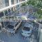 2015 high quality aluminum double Carport in white frame and Smoke gray polycarbonate plate
