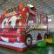 Popular amusing special fire car combo inflatable bouncer combo for kids paly