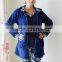 Kevince flannel & interlock pyjamas 3pcs set knitting womens pajama navy flower 1000pcs up OEM factory directly
