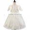 High Quality White Elegant Baby Girl Party Dress Children Frocks Designs