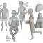 Fashion abstract kids mannequins with movable head