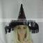 New black printing wrinkle Halloween hats witch hat