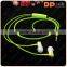 Customized logo available EL wire earphone sport glowing for alibaba earphone