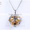 Wholesale Aromatherapy Essential Oil Diffuser Glass Holders Cage Locket Heart Pendant Necklace