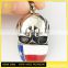 Jingli jewelry Custom color casting texas flag skull biker pendants necklaces, stainless steel texas flag pendants(HS-106)