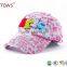 Hot Sale Promotional Custom Sports Cap for Kids Girls and Boys Flat Hat With Embroidered Letters PARIS