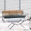 Modern black leather reception sofa HZ-317