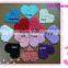 Printed Heart Shabby Chiffon Flower Trim Lovely Flower Decoration in Stock