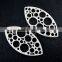 20x39mm matte silver brass modern round bubbles pendant charm 1820023