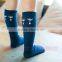 2015 100% cotton school girls baby knee high socks custom mid calf socks