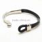 latest design leather bracelets with stainless steel hook for wholesale