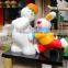 Giant fiberglass snowman Christmas decoration