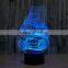 2016 creative colorful touch panel round base colorful USB 3D night light decoration light for Christmas gift