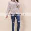 Ladies Stylish Warm Turtleneck Pink Sweater(DQE0013TS)