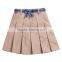 British student girl Khaki Skirt pleated Scotland school children skirt custom