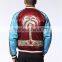 MGOO New Arrival Satin Raglan Long Sleeves Jackets Baseball Red Mens Bomber Jackets With Custom Embroidery