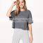 MGOO New Launched Short Sleeve Ladies Crop Top Plain Gym Wear Dri Fit Tank Top With Open Back