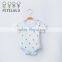 Custom Blue Whale 100% Cotton Baby Romper 3 Pcs Newborn Baby Layette Sets