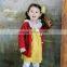 YDA3326korean Girl Dress Autumn Puffy Sleeve Solid Color Kid Dress
