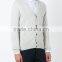 2015 Mens' Office Style Business Knitted White Cahmere Cardigan With Black Button