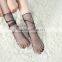 WS-24 Sexy Breathable Silk Heap Heap Soft Elasticity Black Fishnet Lace Flower Mesh Ankle Fashion Socks Summer Style