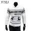 Men christmas pullover Custom o-neck reindeer jacquard pattern knitted sweater