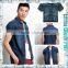 Floral Trim Premium Short Sleeves Denim Shirts for Men