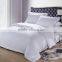 Guangzhou bed linen manufacturer 300 Thread count white color cotton bedsheets bedding sets