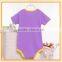 wholesale 2017 0-3 month purple baby romper clothes BB054