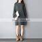 Korean Fashion Institute of Art RETRO Elegant Clean Wind Sleeve Head Bat Sleeve Fine Wool Dress Unique Sweater