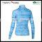 1/2 Zip Long Sleeve Quick Dry Soft Fitness Zebra Stripes T shirt
