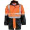 Hi Vis 300D polyester rain Breathe Rain reflective security jacket with 3M tape