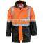 Hi Vis 300D polyester rain Breathe Rain reflective security jacket with 3M tape