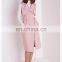 korea fashion female hot pink winter coat custom low price