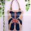 Top quality useful bear printing jute handbag