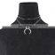 Fashion Summer Jewelry Beads Double Layers Necklaces Moon Pendant Necklace