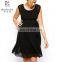 New 2016 Spring And Summer Black Flower Chiffon Maternity Dress New Pregnant Women Mini Novelty Party Dress
