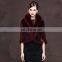 China factory wholesale knitted mink fur poncho with fox fur trim