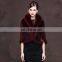 Factory direct supply knitted mink fur cape with fox fur trim