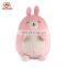 SA8000 factory wholesale plush animal soft fat cute pink rabbit toy